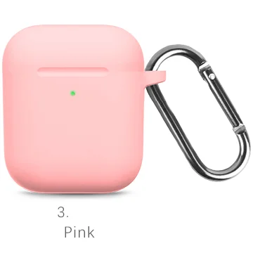 03 Pink Жидкие силиконовые наушники корпус для AirPods анти-грязь APPLE airpods чехол розовый черный темно-синий желтый красный - Цвет: 03 Pink