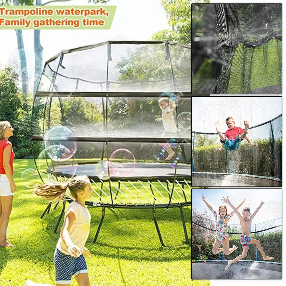 

15/12M Trampoline Waterpark Sprinkler Summer Toys For Kids Water spray gun Green PP Irrigation System Sprayer Water Sprinkler