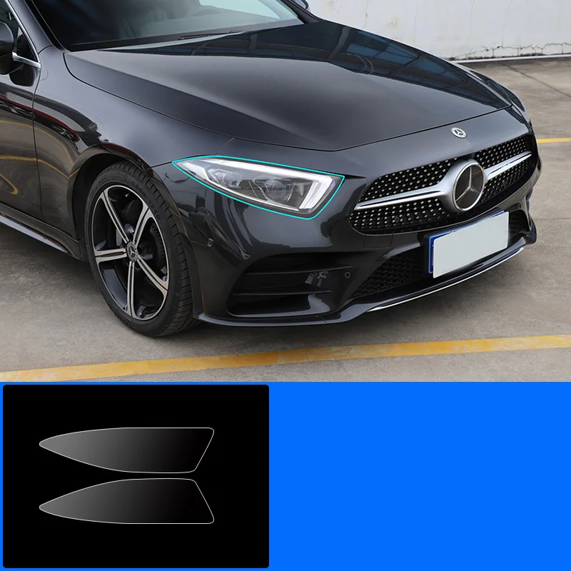 car headlight anti-scratch protective film for mercedes benz cls class 2018 2019 2020 2021 2022 accessory sticker C257 styling | Автомобили