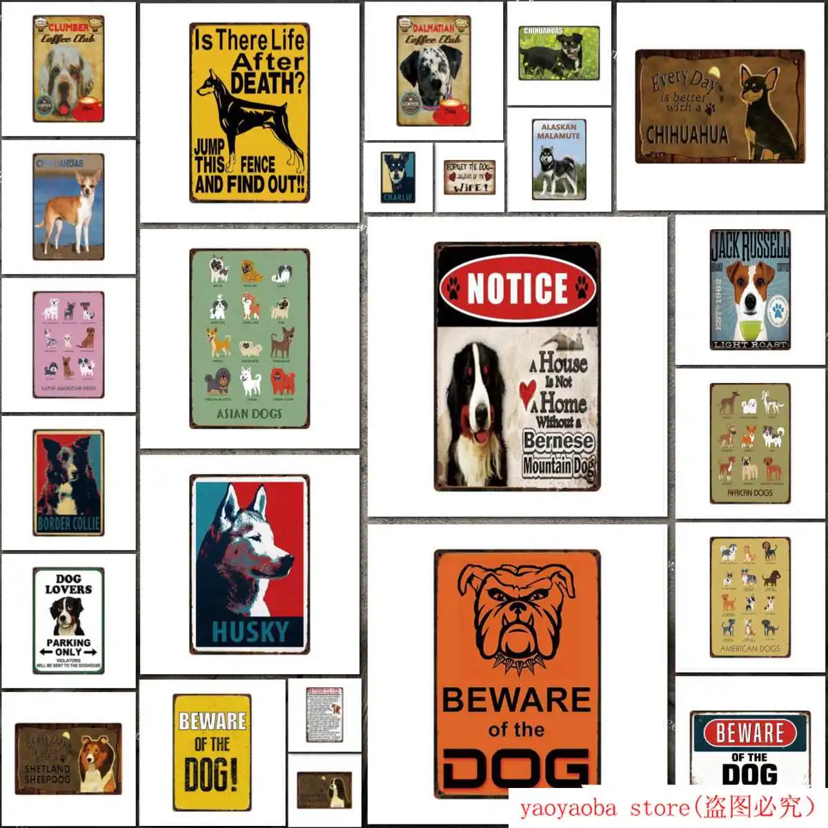 Жестяной металлический плакат с изображением собаки чихуахуа Чарли 20 х30 см | Дом