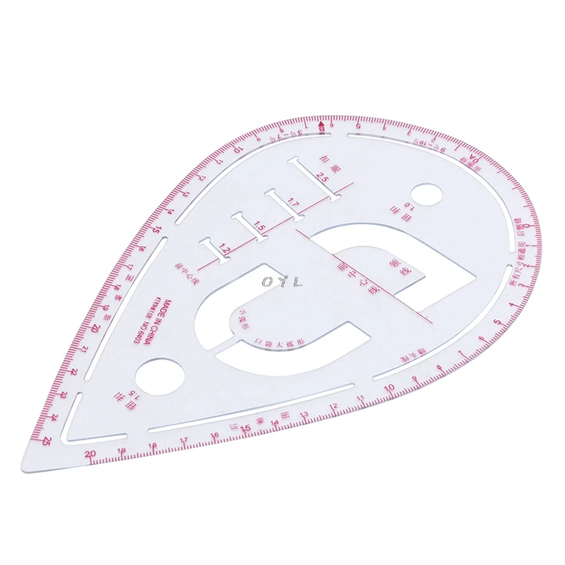 

Sleeve Curve Ruler Measure Plastic for Sewing Dressmaking Tailor Drawing Tool