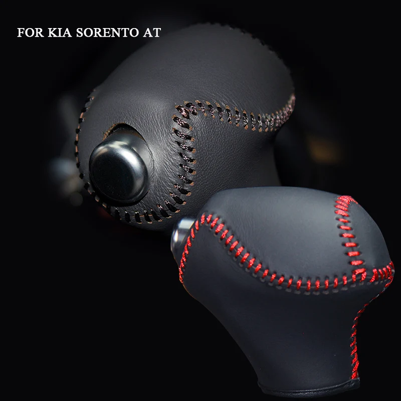 

Чехол для ручки переключения передач из натуральной кожи, для Kia Sorento AT, автомобильный чехол для ручки переключения передач, PPC