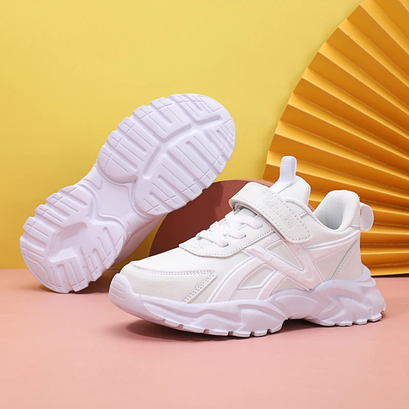 

Brand Designer Children Girls Casual School Shoes Anti Slip Children Soft Leather Flats Shoes Autumn Children Girl Walking Shoes