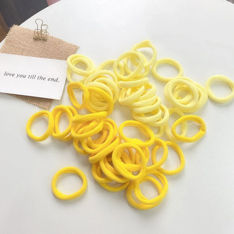 

50 pcs/Set Girls Colorful Nylon Small Elastic Hair Bands Children Ponytail Holder Scrunchie Headband Kids Hair Accessories