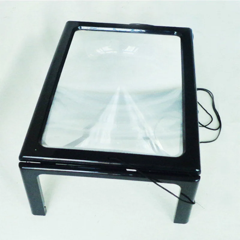 Экранная лупа со светодиодной подсветкой 4 увеличительные очки на всю страницу 3x