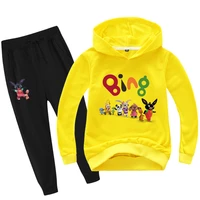 spring autumn gb bing rabbit hoodie kids rabbits hoodies pants 2pcs set boys tracksuit fashion infantil girls sportsuits outfits