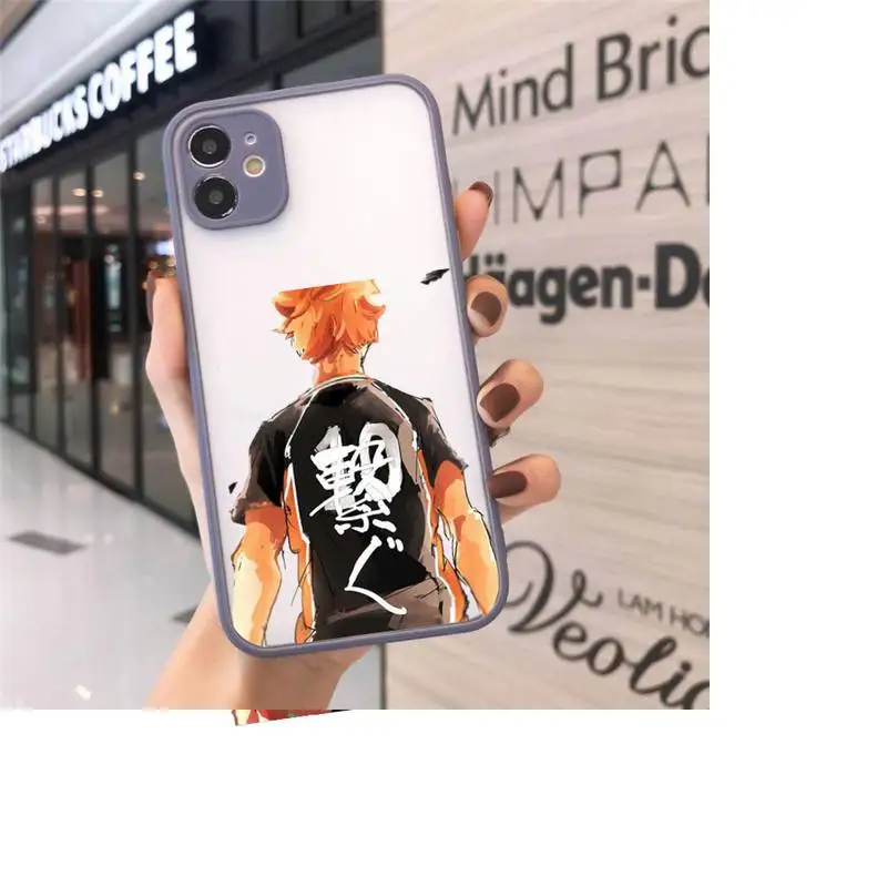 

Haikyuu Hinata Anime Volleyball Phone Cases matte transparent For iphone 7 8 11 12 plus mini x xs xr pro max cover