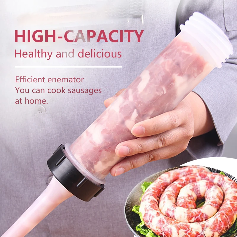 Homemade Sausage Stuffer Syringe Hand Operated Machines Manual Meat Fillers Machine Gadgets |