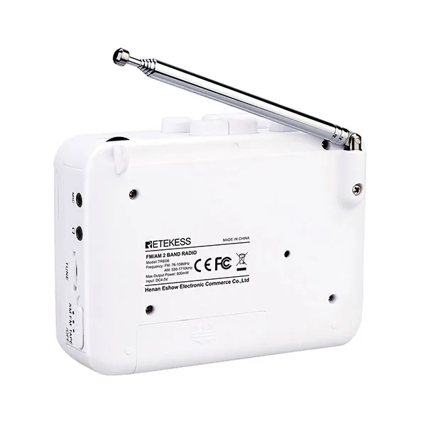 Retekess TR606 2 Band FM/AM портативное радио с воспроизведением кассеты Диктофон поддержка Встроенный/внешний микрофон Запись