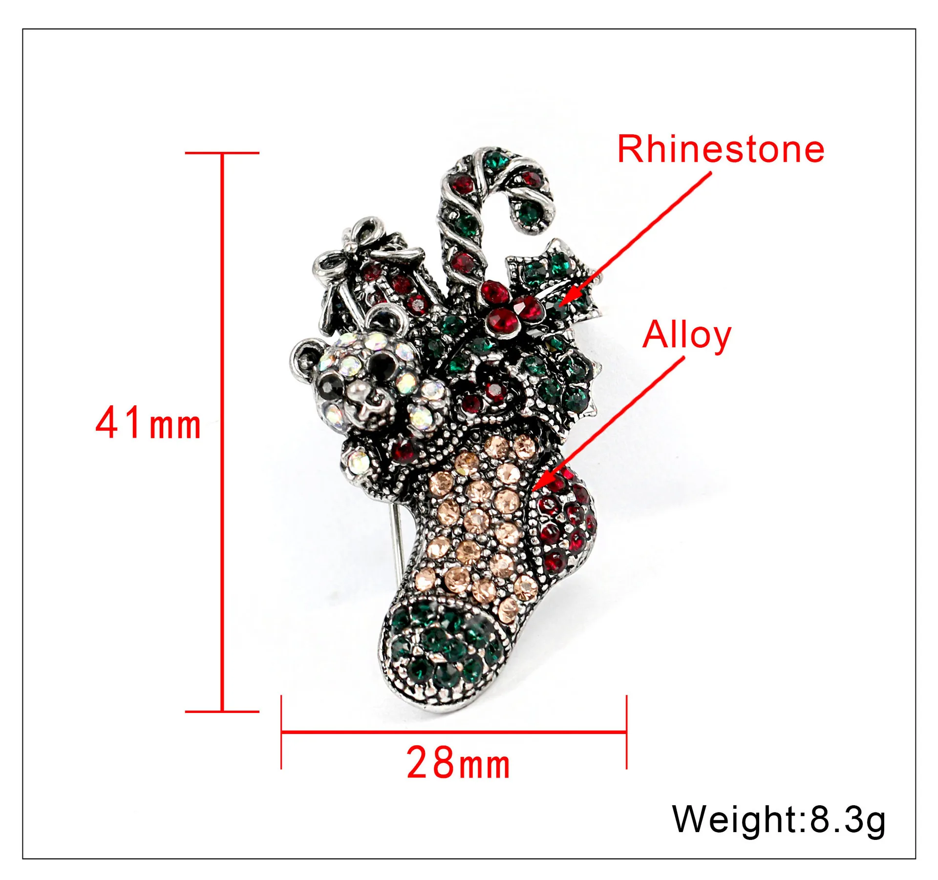 Duohan новогодние подарочные носки Булавки модные броши для женщин и мужчин