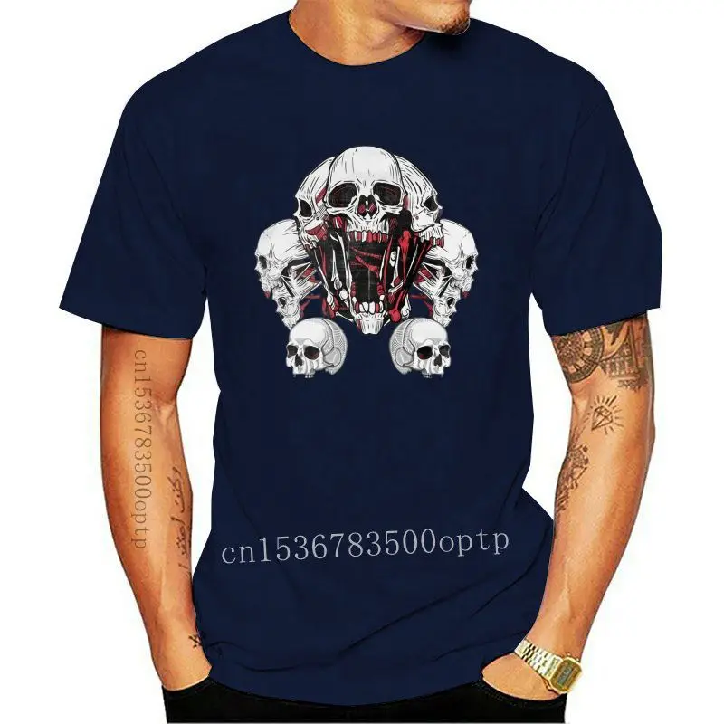 

Design Retro Skull Montage Tattoo Art Heavy Metal Music Mens T-Shirt Tshirt Tee Top Brand Clothing Tee Shirt