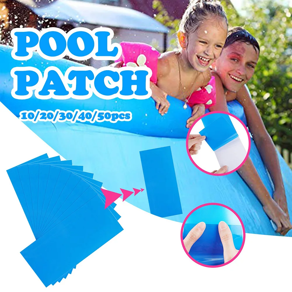 

20Pcs Summer Boat Raft Kayak Canoe Rectangle Boat Adhesive Pool Repair PVC Repair Patches Self-adhesive Vinyl Stickers