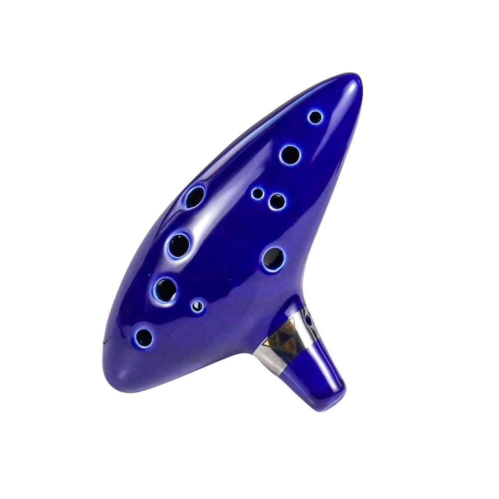 

12 Holes Ocarina Kiln-fired Ceramic Alto C Legend of Ocarina of Time Flute Musical Instruments Ocarina Craft Gift