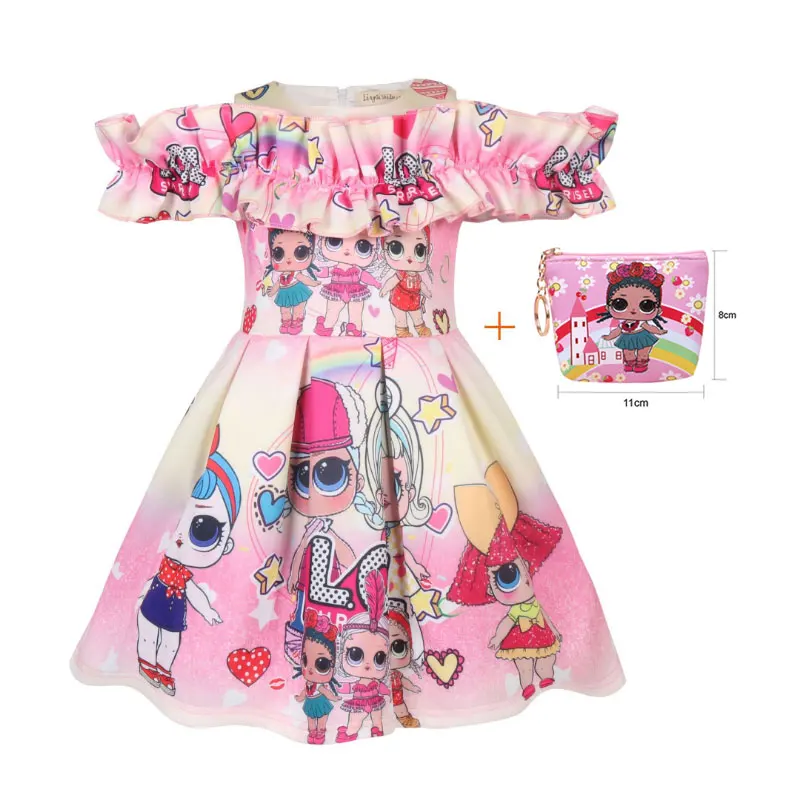Забавное платье с героями мультфильмов кукла Сюрприз новое принцессы на одно