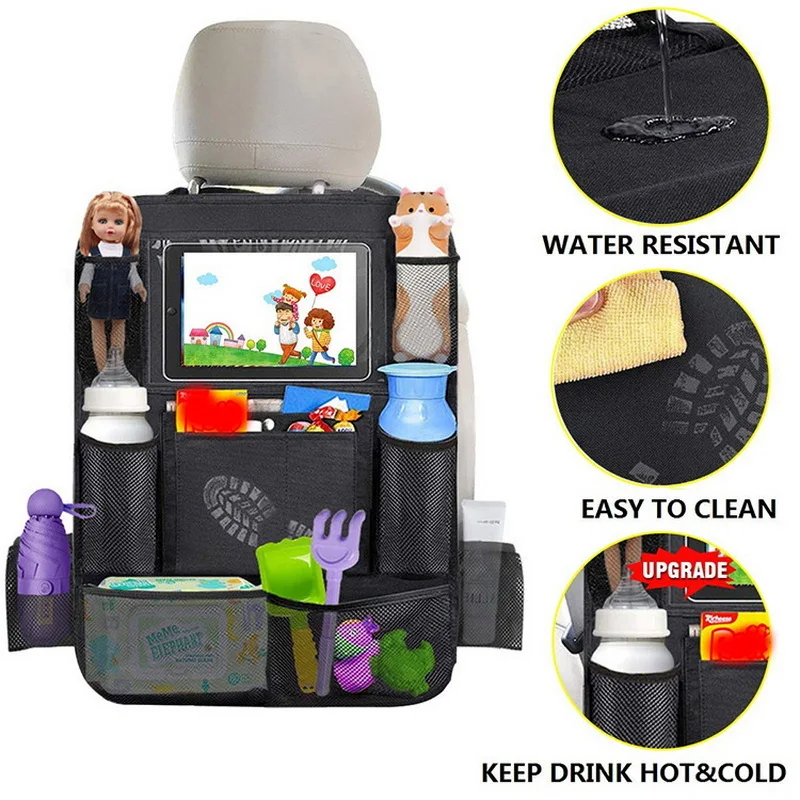 

1PC Car Back Seat Organizer Kids Car Backseat Cover Protector with Touch Screen Tablet Holder Kick Mats with Pocket for Toys