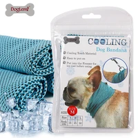 instant ice cooling dog bandana scarf for pet small dogs bulldog summer polyester sunstroke cooling neck wrap dog collar perro