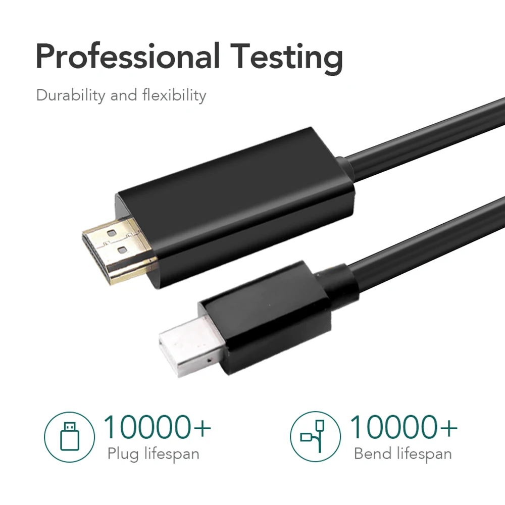 3M Long Mini Displayport To HDMI-compatible Cable 1080P TV Projector Projetor DP 1.4 Display Port Converter For Macbook Air Pro |