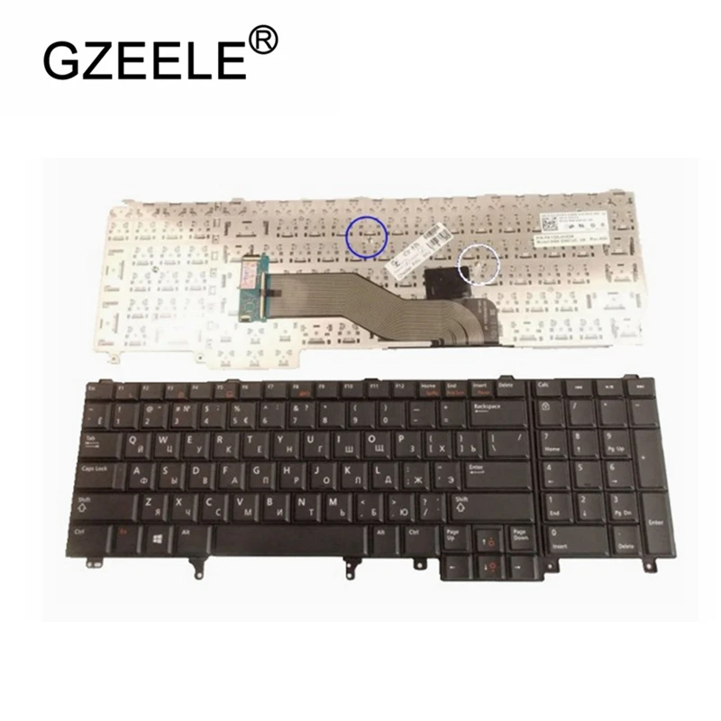 Русская версия клавиатуры для ноутбука Dell Latitude E6540 E6520 M4800 M6800 E5520M без точечной
