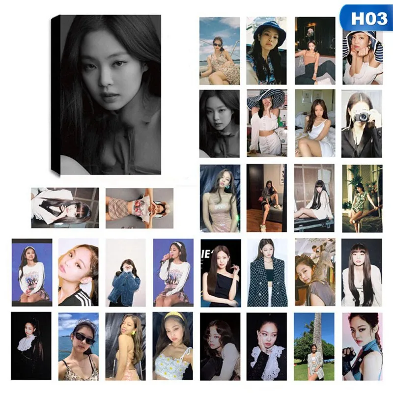 30 шт./кор. KPOP Blackpink Team Lisa Jisoo Jennie Rose Album HD фото карточный зажим самодельный LOMO Card Photocard