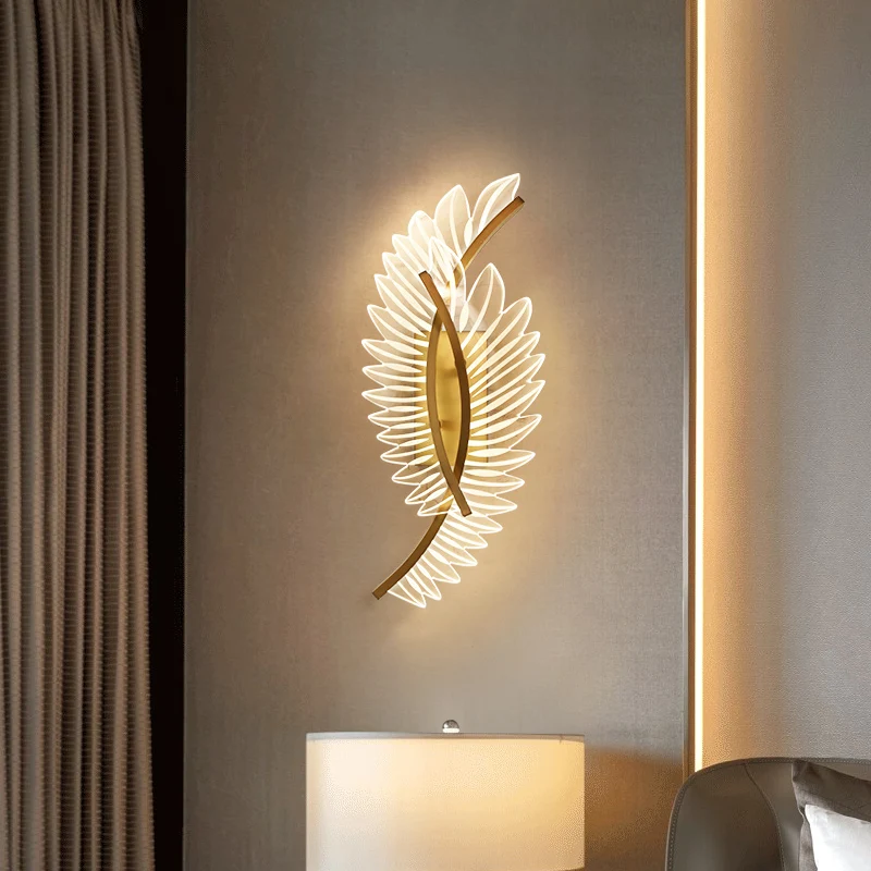 

Modern Light Luxury Wall Lamp Living Room Background Wall Lamp Bedroom Bedside Lamp Hotel Room Corridor Aisle Crystal Wall Lamp