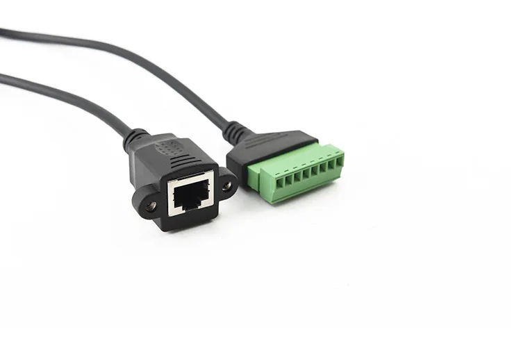 

30cm RJ45 female connection type network welding-free adapter cable