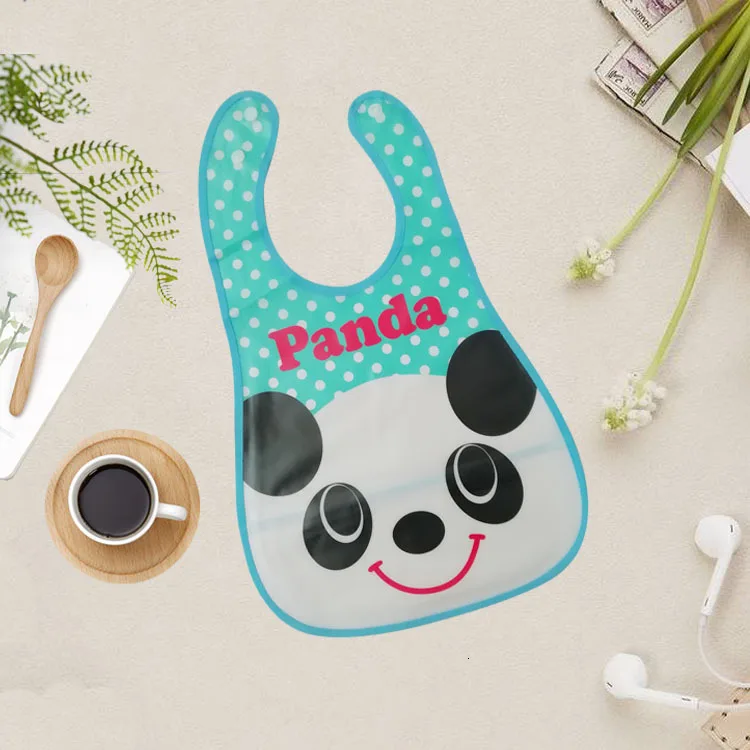 Smiling Panda Мультяшные детские нагрудники Eva водонепроницаемые детские слюнявчик для кормления для маленьких девочек и мальчиков слюнявчик для полотенец с принтом фартук EVA Bib - Цвет: Smiling Panda