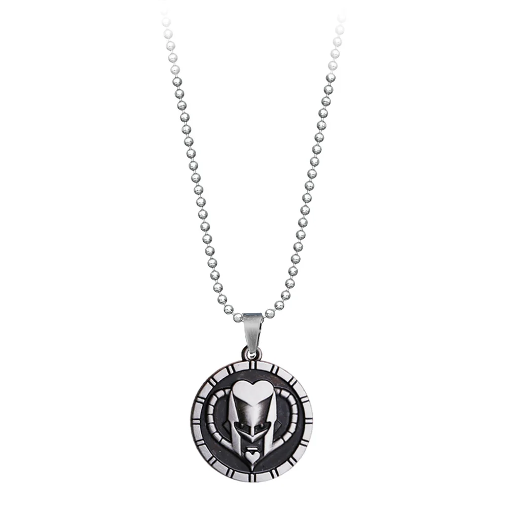 bead necklace-5 Мультяшные ювелирные изделия колье ожерелье щит Подвески JOJOS причудливый Кулон "Приключение" Круглый убийца королева Шарм ожерелье s мужские подарки - Окраска металла: bead necklace-5