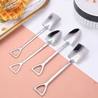 Лопата для арбуза из нержавеющей стали с индивидуальным логотипом, лопатка, ложка, детская посуда, ложка для кофе, мороженого, 1 шт.