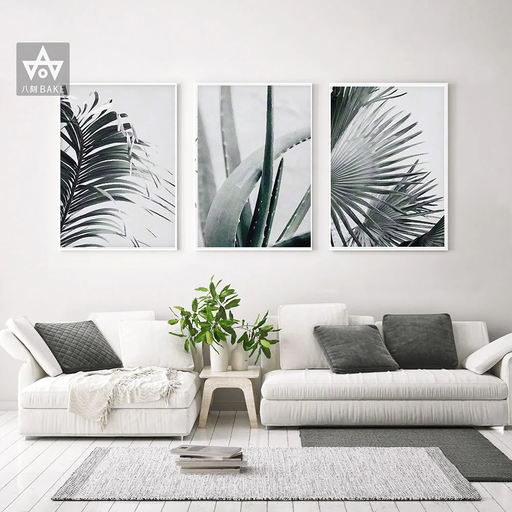 Пальмовые Листья настенная Картина на холсте постеры и принты тропических