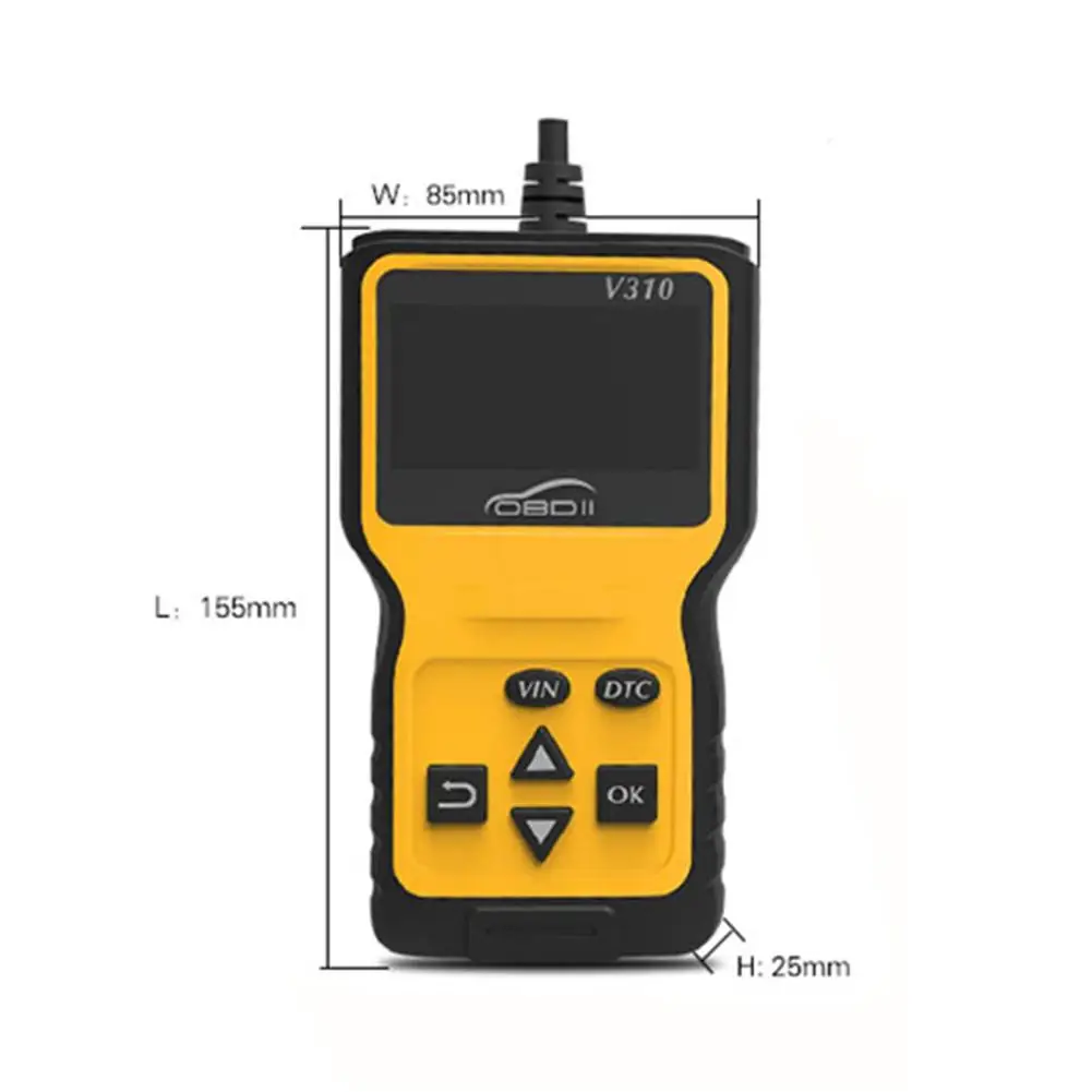 V310 OBD считыватель кодов OBD2 сканер для проверки неисправности двигателя