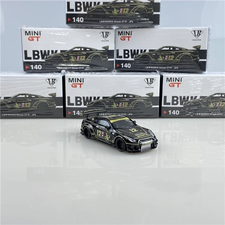 

MINI GT 1/64 LB-WORKS GT-R R35 JPS Collector Edition Real Riders Model Car