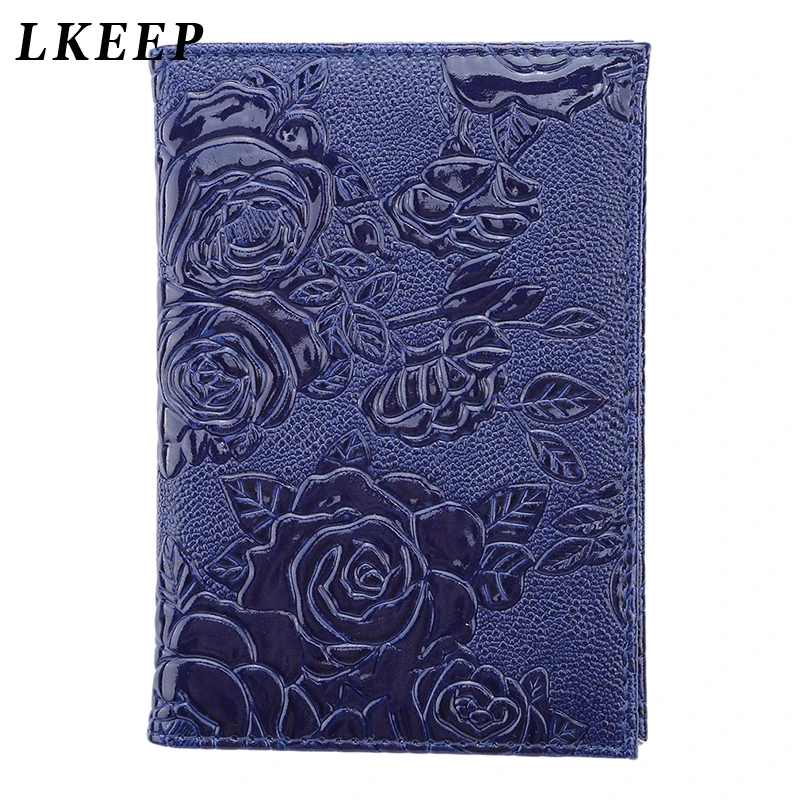 Трехмерная тисненая Роза из искусственной кожи Женская дорожная Обложка для