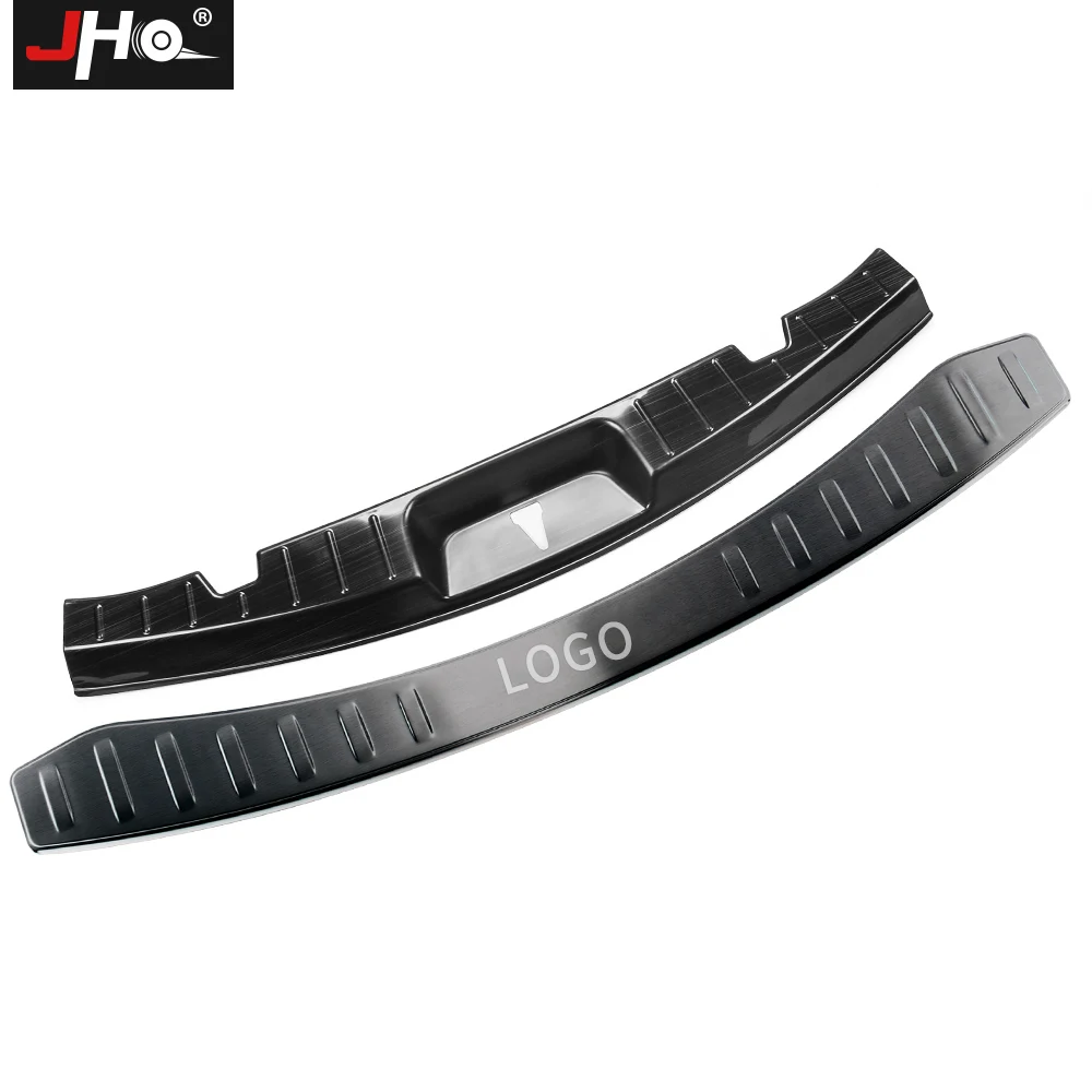 

JHO стальной встроенный защитный чехол для заднего бампера, защитная Накладка на порог для Ford Explorer 2016-2019 2017 2018, автомобильные аксессуары