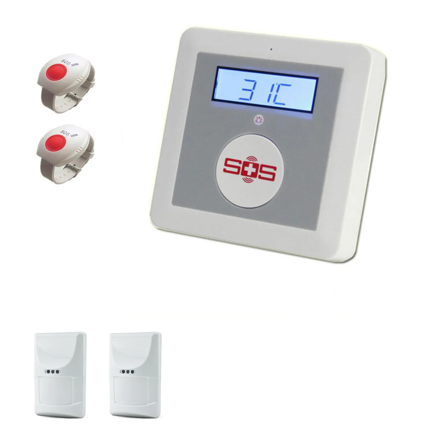Kit 5 GSM SMS приложение дистанционное управление SOS защита от взлома уход за пожилыми людьми сигнализация K4 с кнопкой SOS тревога датчик движения для GSM дома охранная сигнализация - Цвет: Kit 5