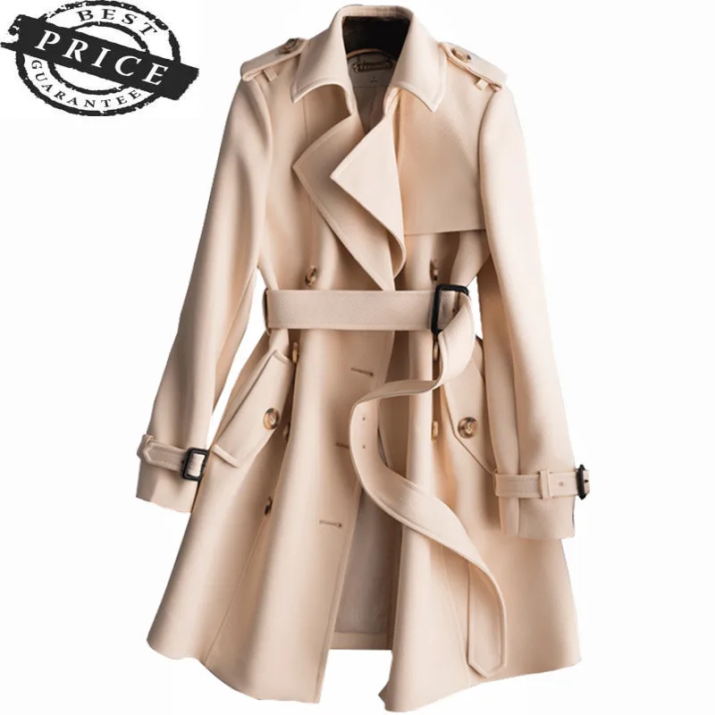 

Женский Тренч, осенняя ветровка, длинное повседневное пальто, элегантные пальто, LWL6a5, 2021