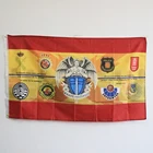 Флаг Испании с ангелом Custio, тонкая синяя линия, полиция, гражданская гвардия, 3x5 футов, 90x150 см, полиэстер 100D, с латунными люверсами, рекламный