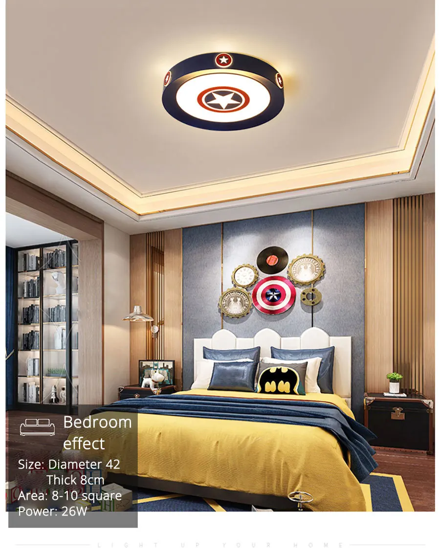 Cartoon Led Chandelier Lights Princess Boys Bedroom Dimmable Iron Lamp Fixture Modern Kid Children Girls' Room Lampadari Lustres