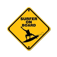 Lovely High Quality Surfer on Board KK Motorcycle Cover Scratches Car Sticker Pvc 13CM X 13CM Car Decal