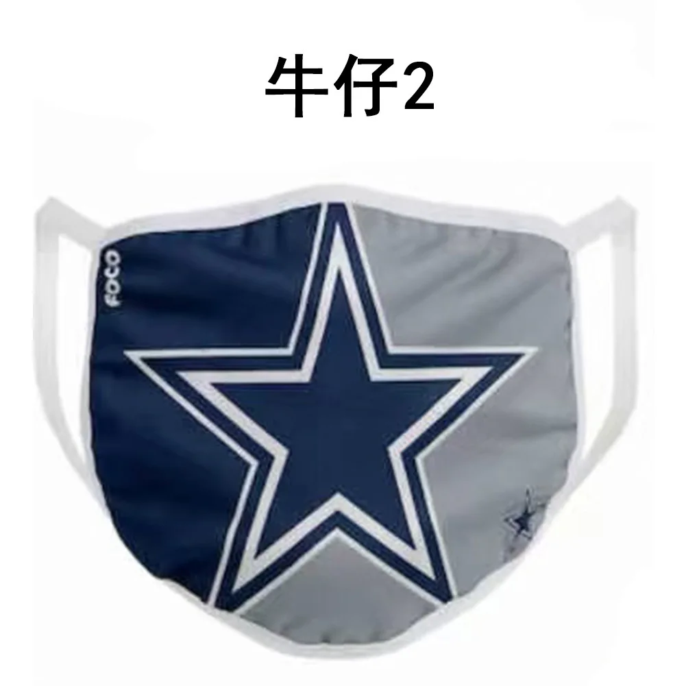 

Football Washable Reusable Cloth Cotton Inside Mondmasker Mascara Facial Scarf mascherine Halloween Cosplay Mask