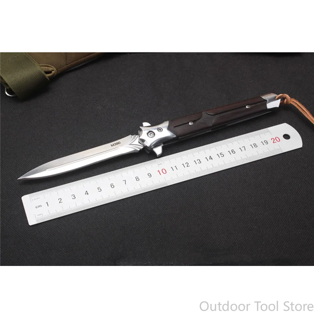 Маленький Меч складной нож сталь + ручка из черного дерева шарикоподшипник