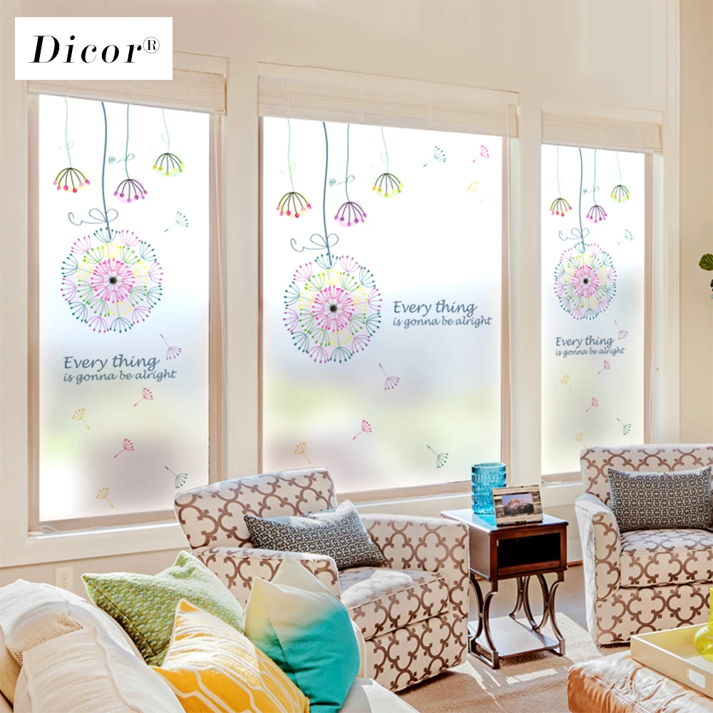 Цветная пленка для одуванчика искусственное стекло матовая спальни украшение