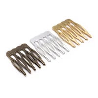 10pcs 581012 metal teeth hair comb clips claw barrettes hairpins crown comb bride wedding base for jewelry making findings