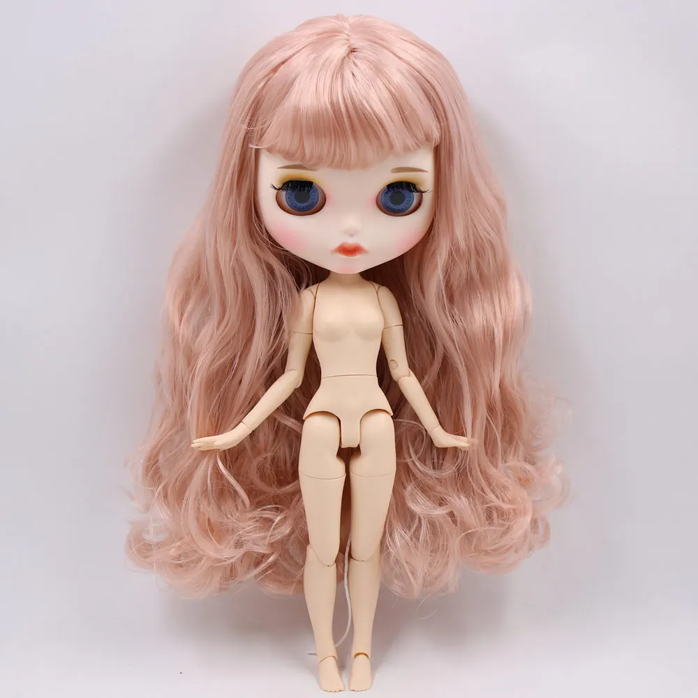 Ледяной обнаженный Blyth кукла No. BL1329 розовые волосы резные губы матовые индивидуальные лица соединение тела 1/6 bjd - Цвет: like the picture