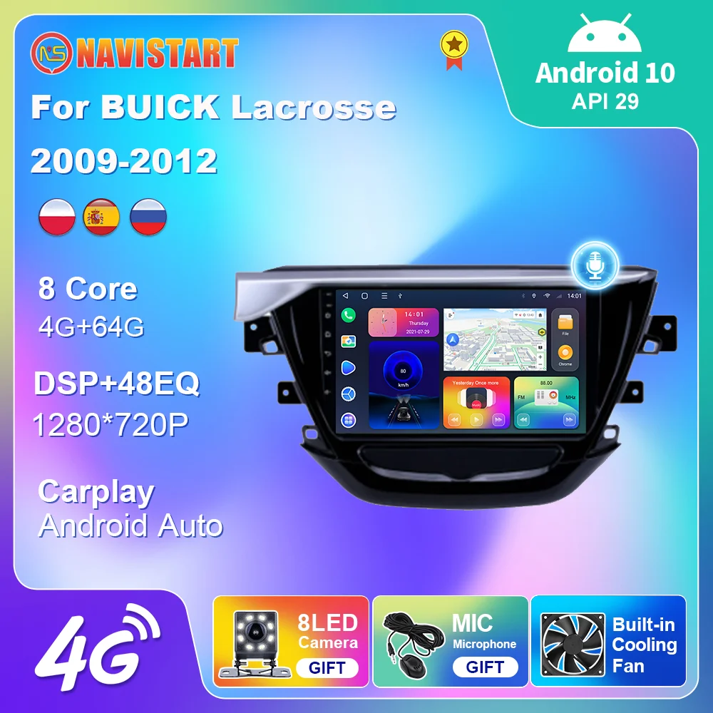 

Автомагнитола для Buick Excelle 2018-2019 Android 10 мультимедийный DVD-плеер навигация GPS BT 2din Авторадио Android Авто Carplay