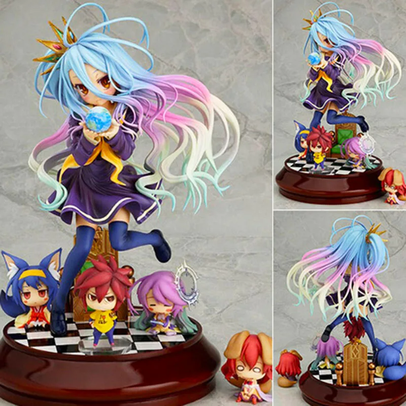 

22CM Cute Anime No Game No Life Shiro Toy Figures PVC So Sexy Girl Kit Brinquedos Model Birthday Gift Movie Fans Collection