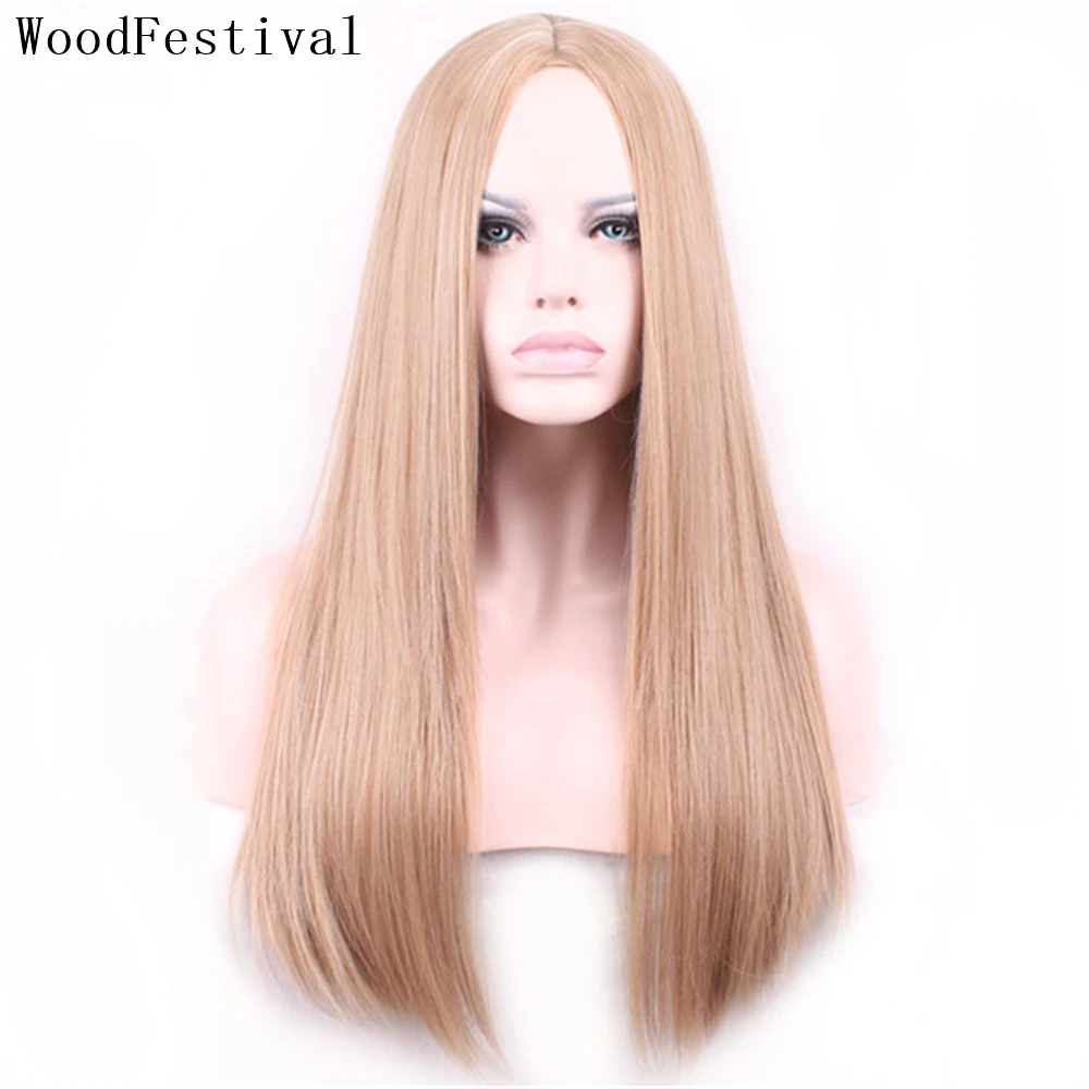 Прямой синтетический парик WoodFestival длинные парики для косплея женщин красные