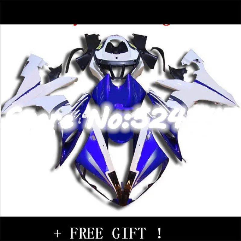 

Injection motorcycle fairing kits fit for YAMAHA 2004 2005 2006 YZFR1 04 05 06 YZF R1 blue white black plastic fairings kit