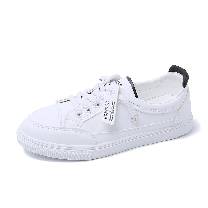 

Women Sports Snekaers Women's Vulcanized Shoes for Women PU Flat Lace-up Solid Sneakers Womens Fashion Casual Shoes Woman 2021
