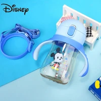 disney baby ppsu water cup with handle straw cup drop proof leak sensitive temperature water bottle for young children big cup