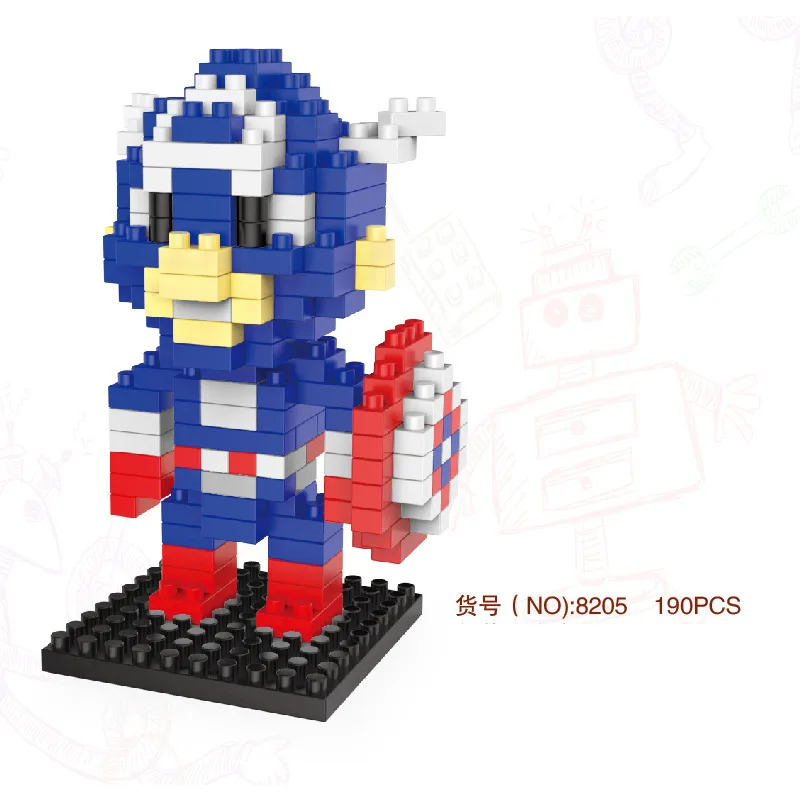 Новинка С героями комиксов Марвел большие фигурки строительные блоки супер